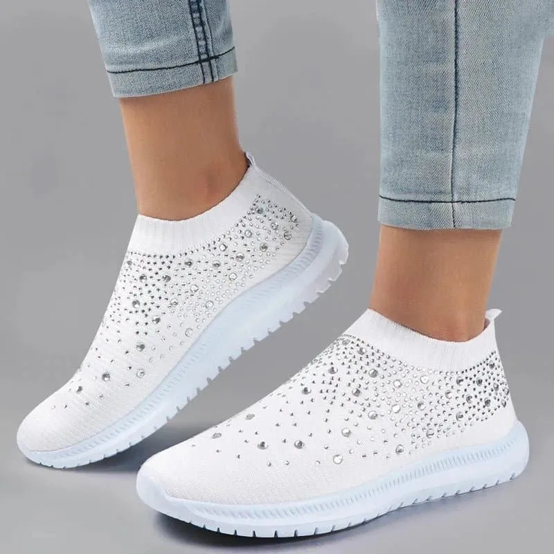 Crystal Mesh Sneakers with Breathable Design - Stylish & Comfortable Footwear | 7 Colors & Sizes 35-43