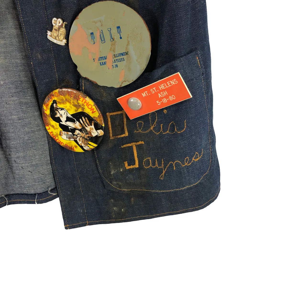 Customized Denim Vest Patched & Pinned Jaycee Kansas