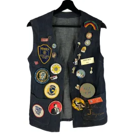 Customized Denim Vest Patched & Pinned Jaycee Kansas