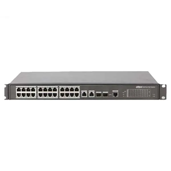 Dahua / PoE Ethernet Switch / 24-Port / 250m PoE / 100-240 VAC / 360W / Managed / PFS4226-24ET-360