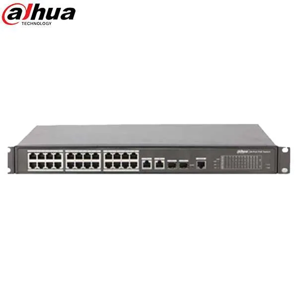 Dahua / PoE Ethernet Switch / 24-Port / 250m PoE / 100-240 VAC / 360W / Managed / PFS4226-24ET-360