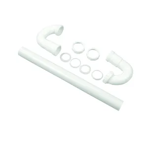 Danco 94007 S-Trap, 1-1/2 in, Slip, Plastic, White