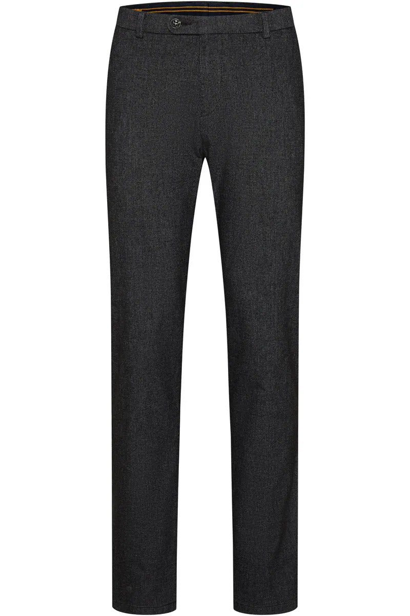 Dark Grey Yarn Dyed Stretch Pants