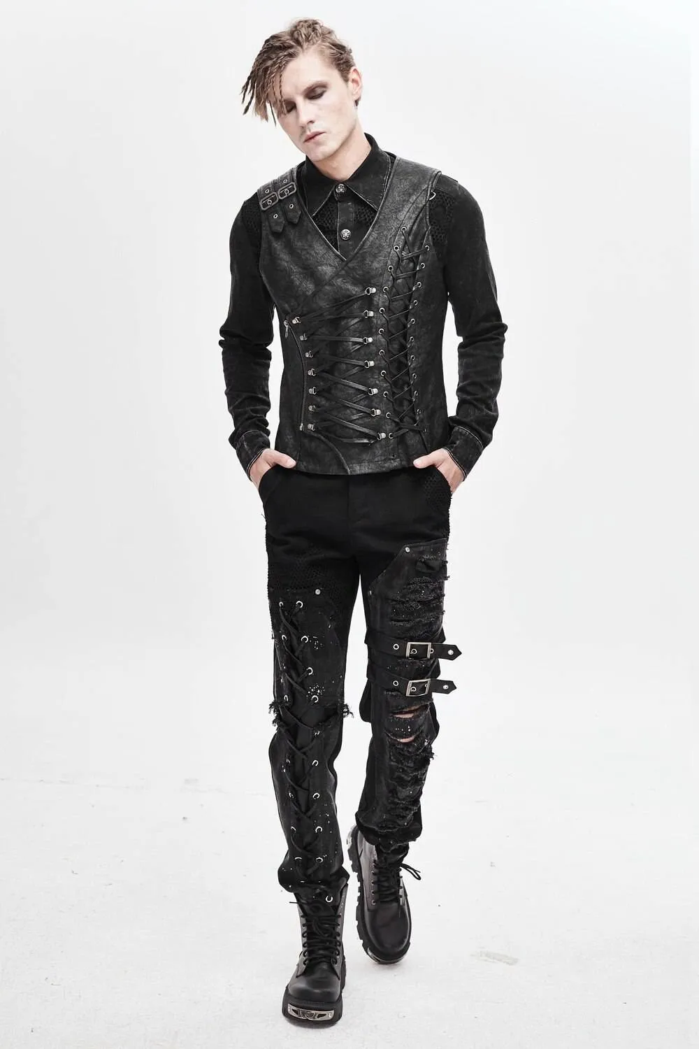 Dark Pirates Lace Up Vest