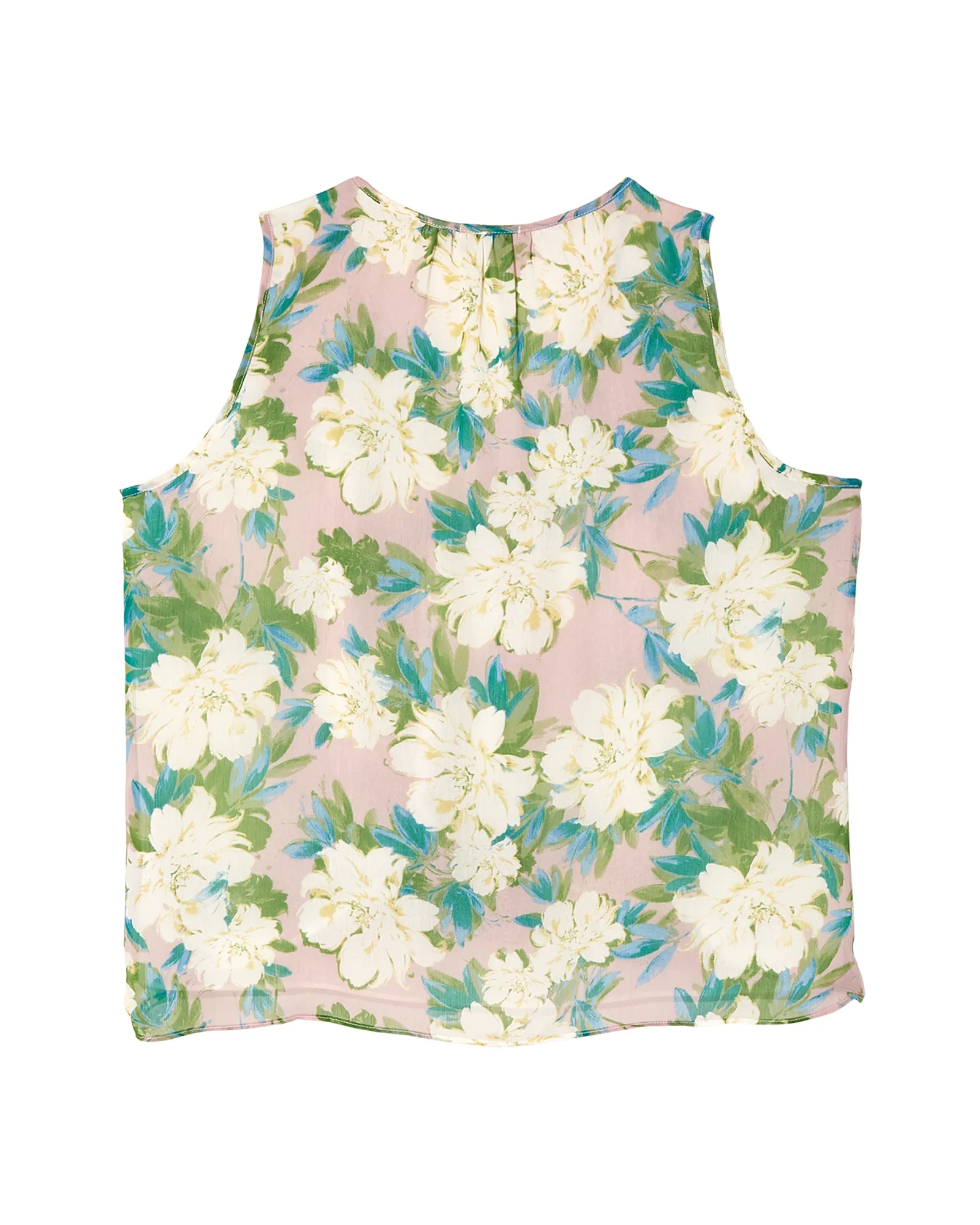 Delphine Sleeveless Top | Pink / Kelly Green