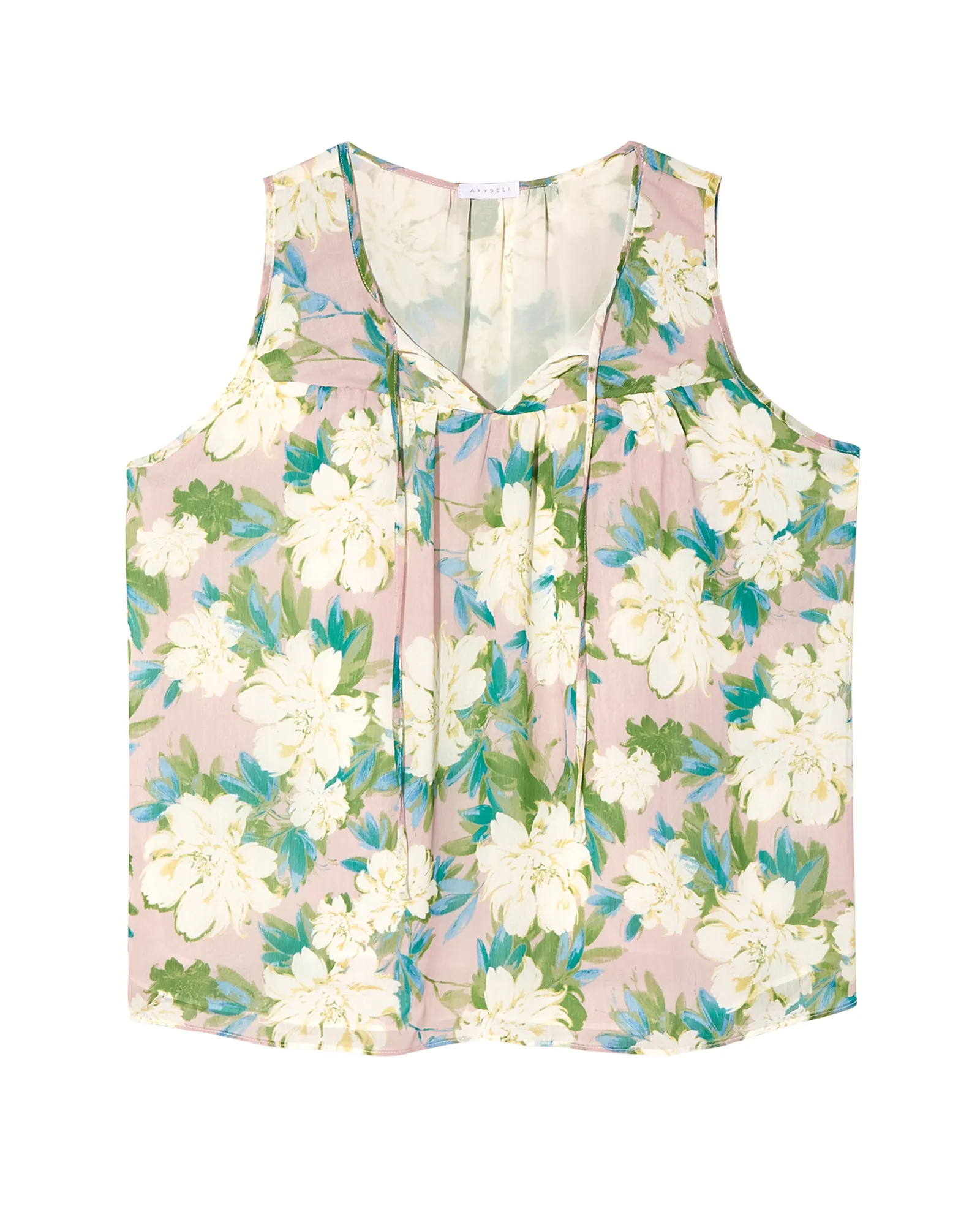 Delphine Sleeveless Top | Pink / Kelly Green