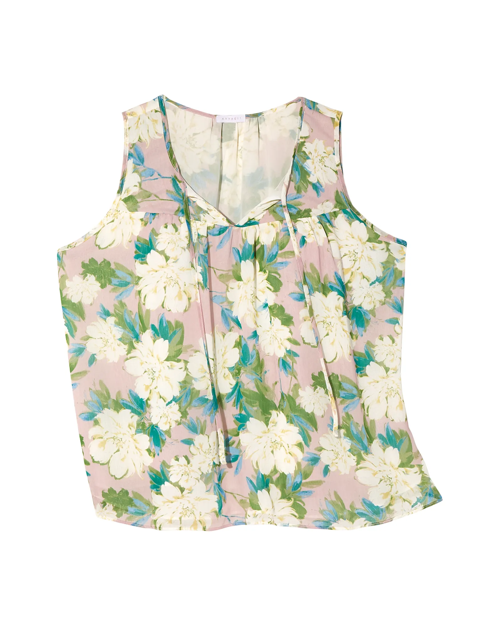 Delphine Sleeveless Top | Pink / Kelly Green