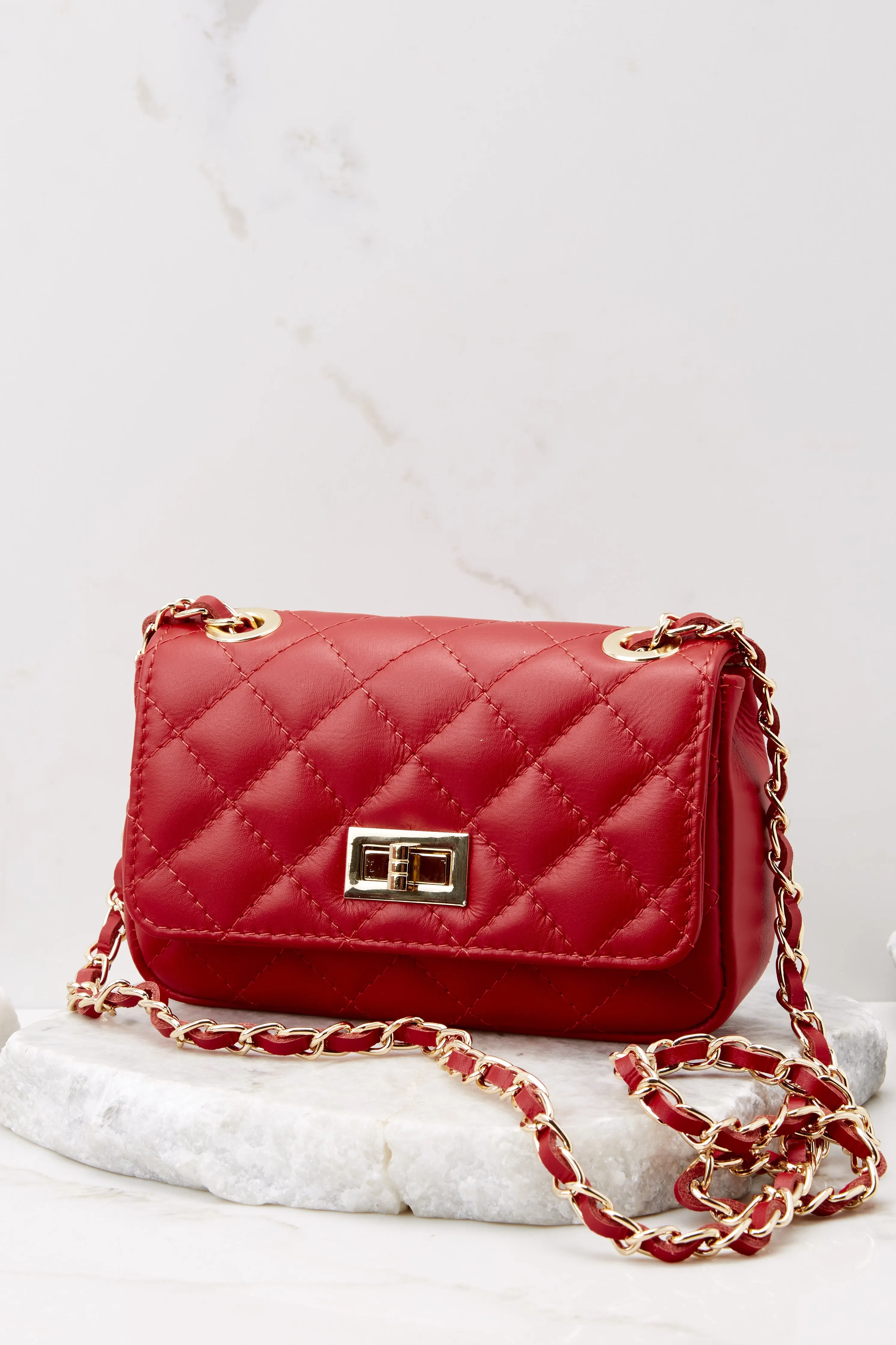 Easy Street Red Leather Bag