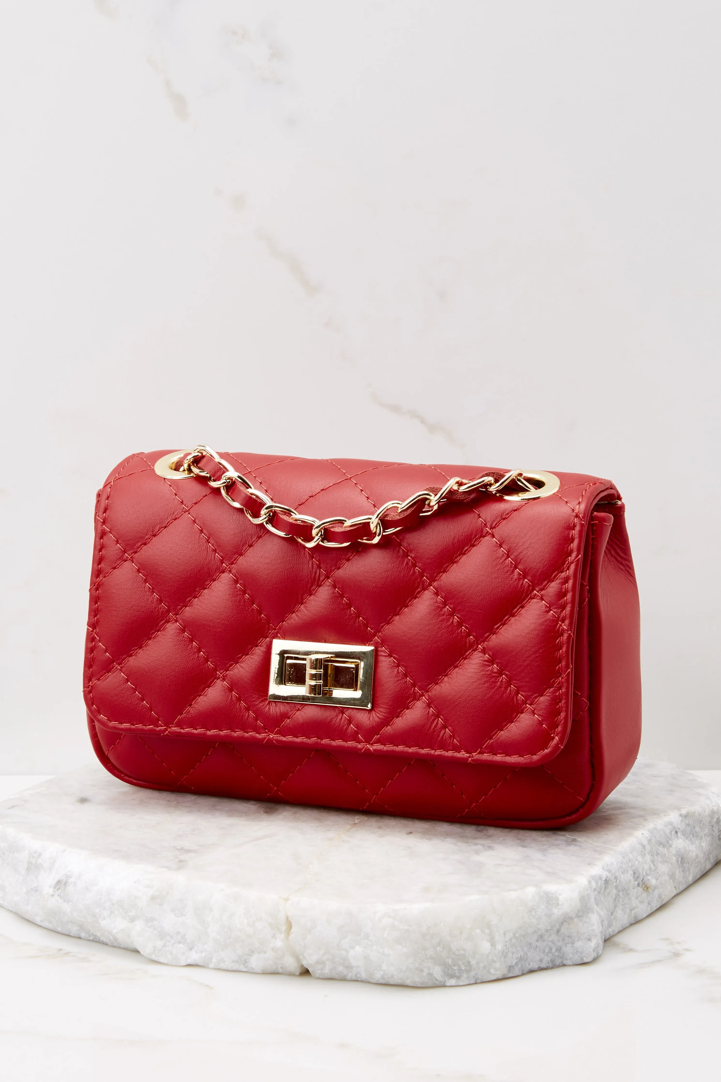 Easy Street Red Leather Bag