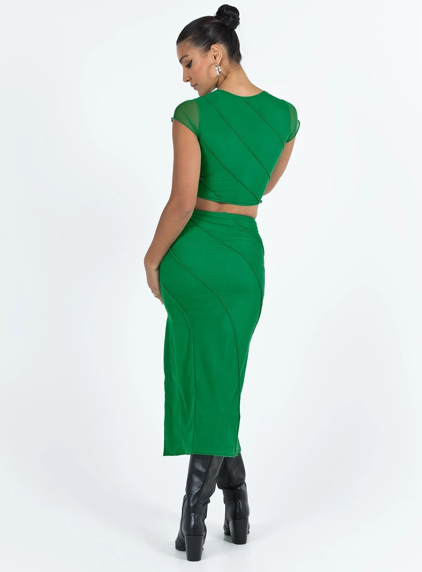 Erika Midi Skirt Green