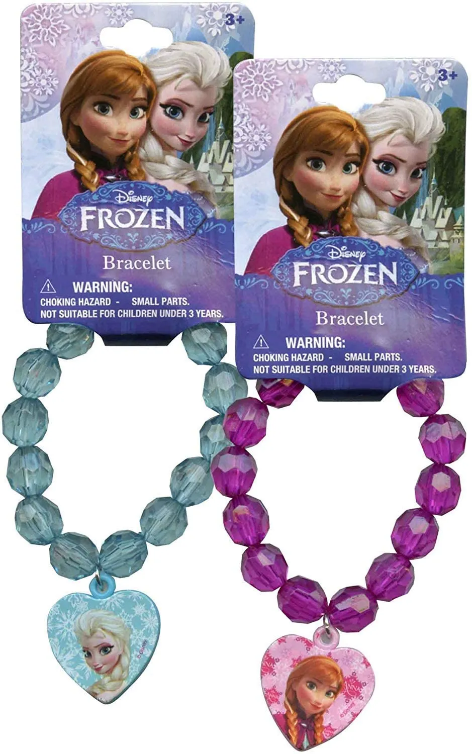 Faceted Beaded Bracelet with Plastic Charm Feature: Minnie Mouse, Disney Frozen, L.O.L Surprise (1Pcs)