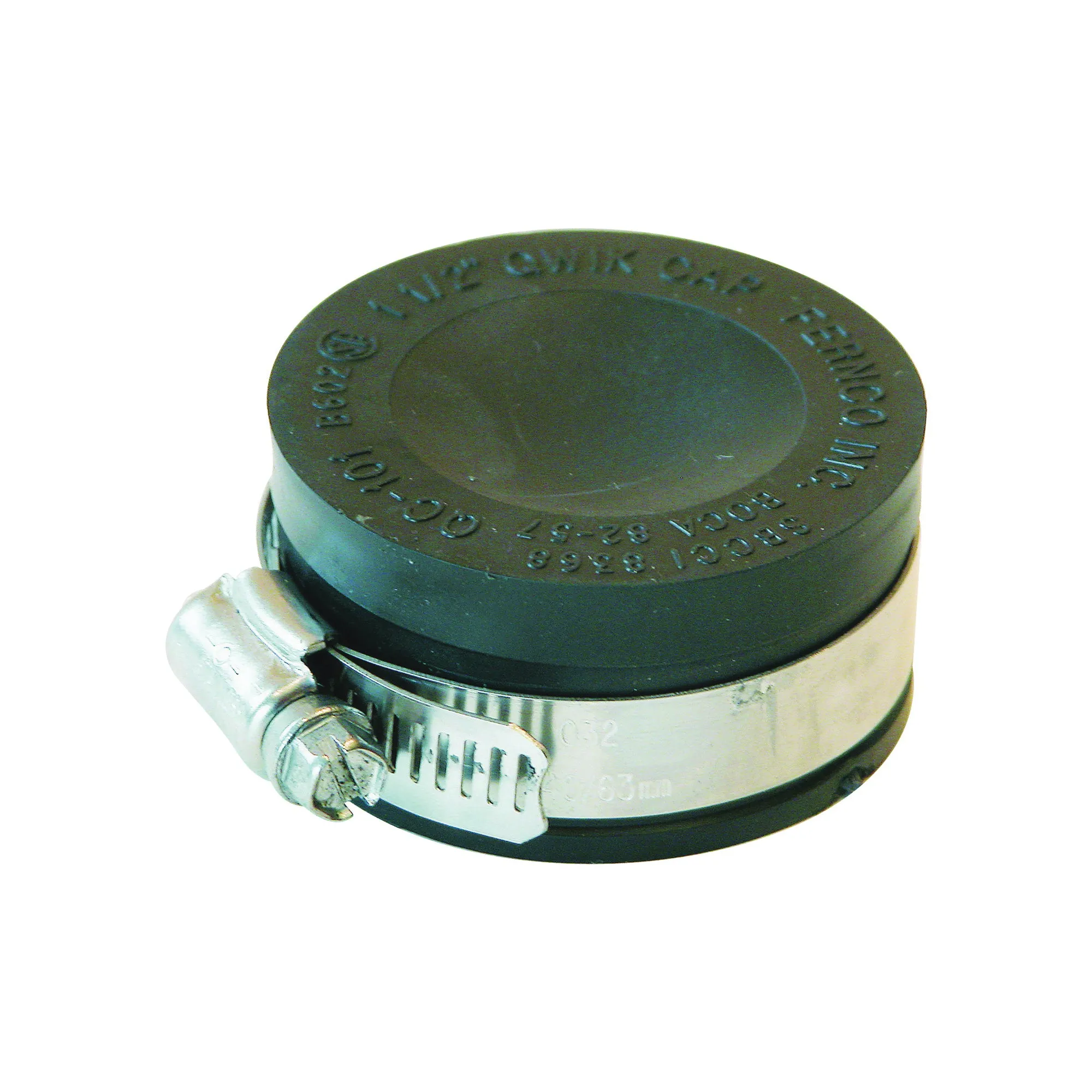 FERNCO QC-101 Pipe Cap, 1-1/2 in Connection, Slip, PVC