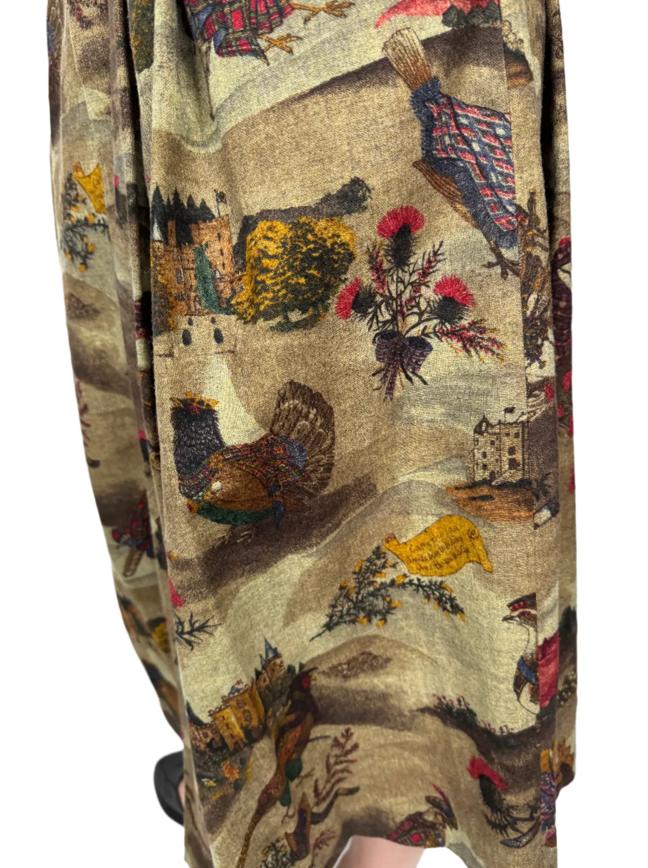 Geiger, Pheasant Printed Skirt 1980s