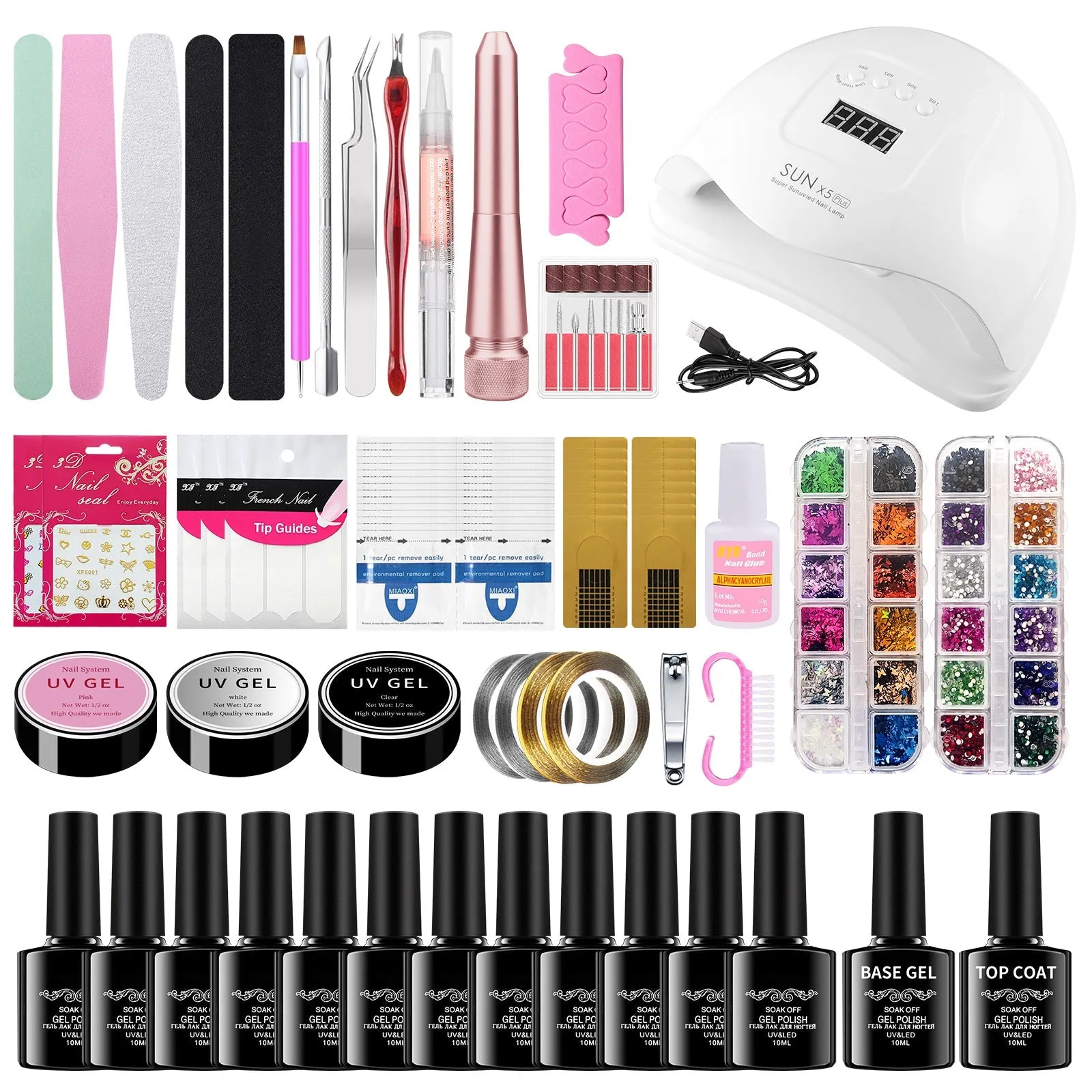 Gel Polish Set Nail kit Manicure Implement Salon Opening Nail Making Nail Polish Led Nail Lamp