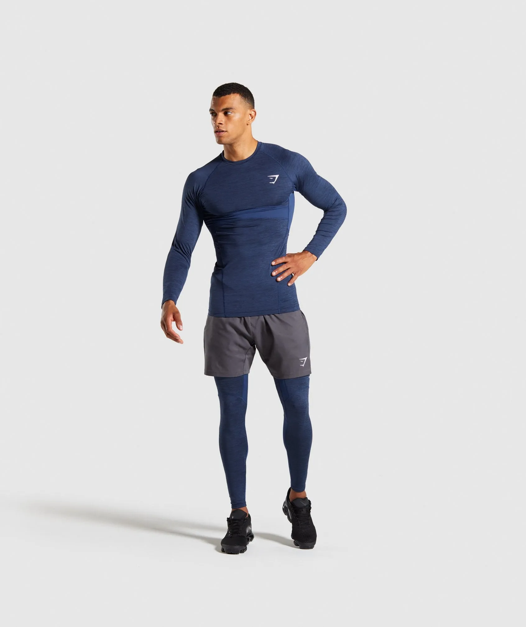 Gymshark Element  Baselayer Leggings - Dark Blue Marl