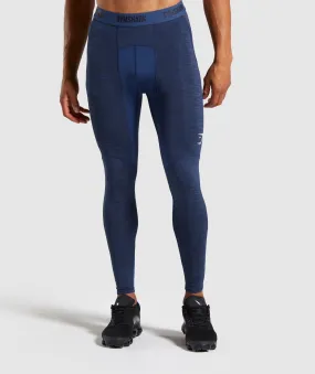 Gymshark Element  Baselayer Leggings - Dark Blue Marl