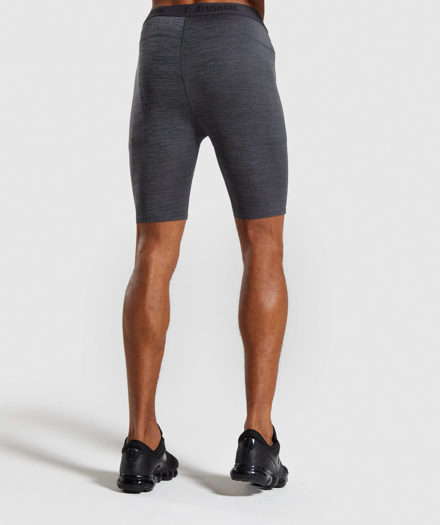 Gymshark Element  Baselayer Shorts - Black Marl/White