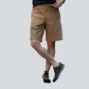 High-waist color men's jeans shorts