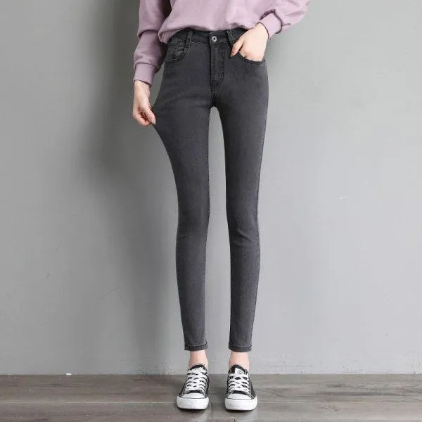 Jeans For Woman High Waist Full Length Skinny Pencil Denim Pants