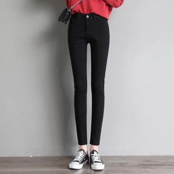 Jeans For Woman High Waist Full Length Skinny Pencil Denim Pants