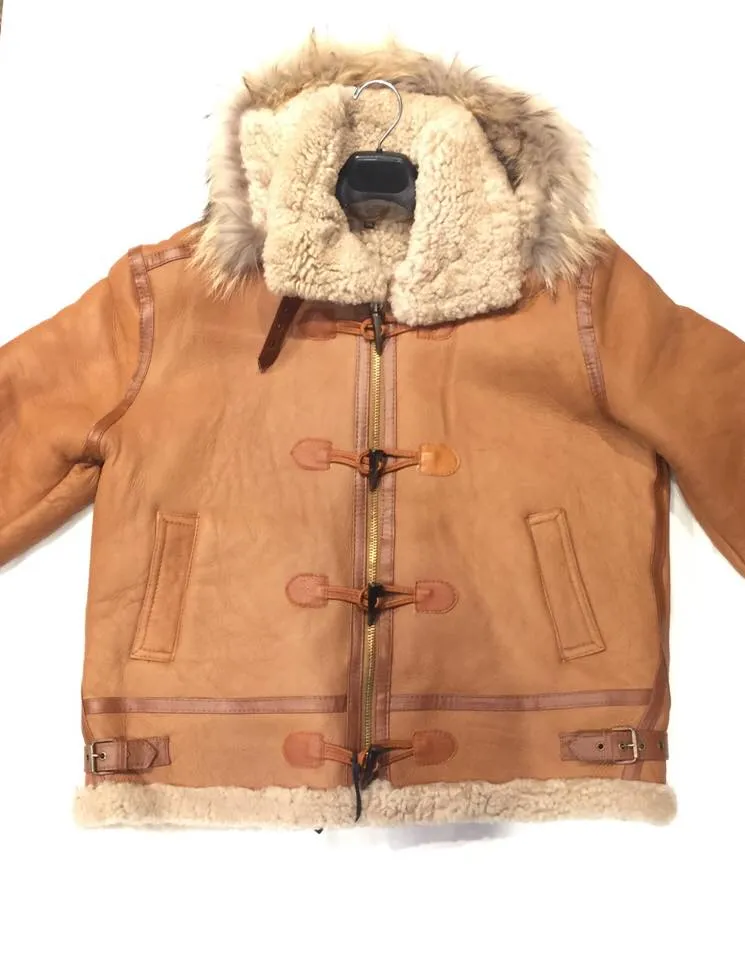 Kashani Buckle Maple Curly Shearling Jacket