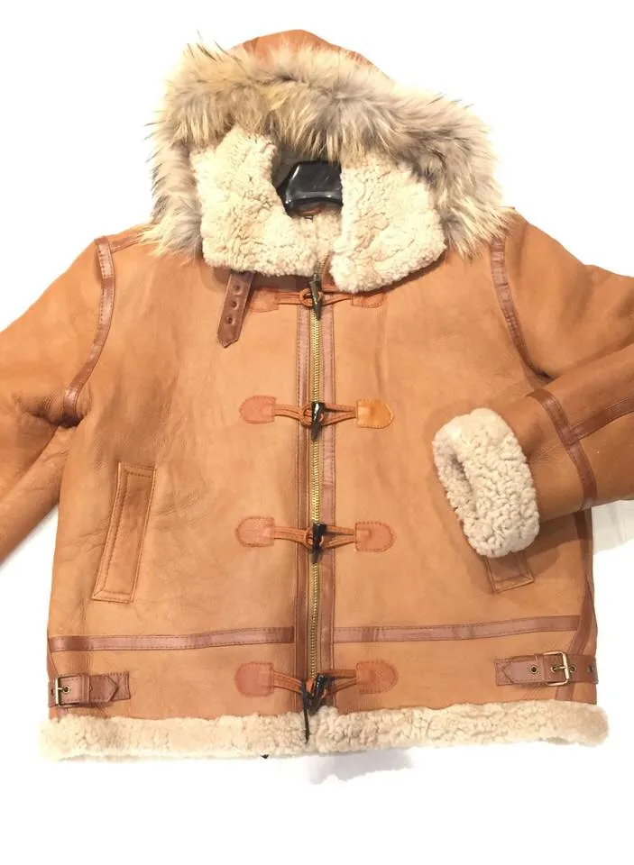 Kashani Buckle Maple Curly Shearling Jacket