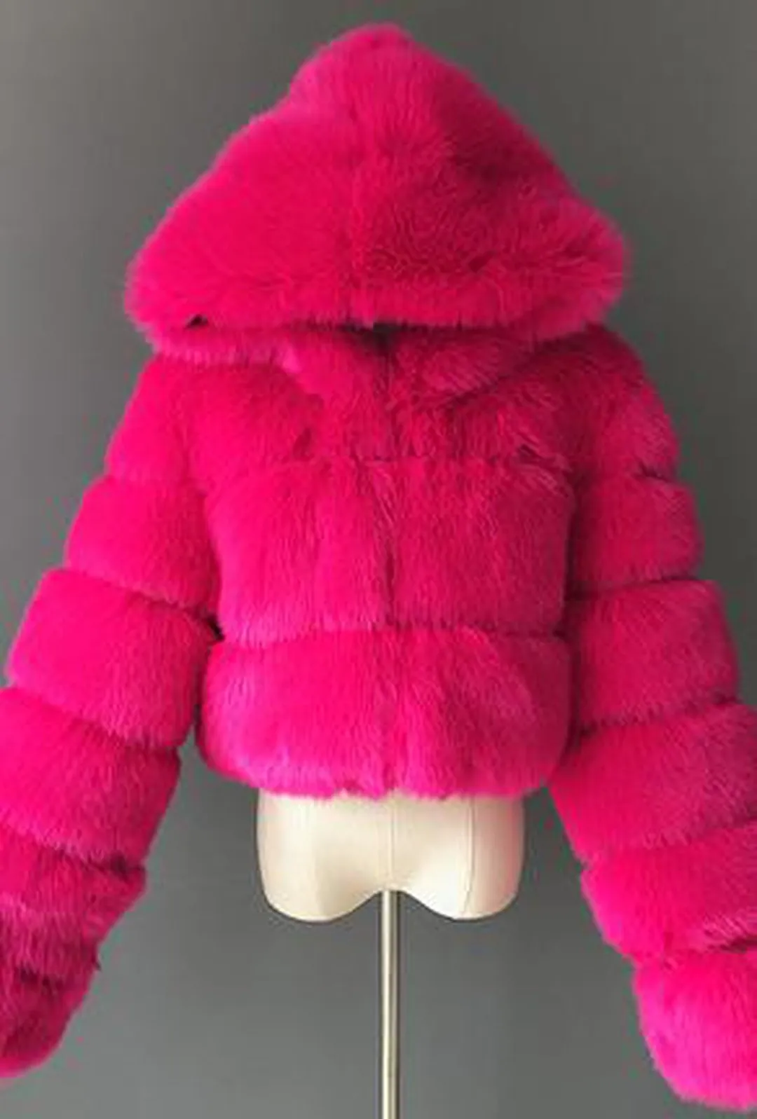 KAYLI - BELERO HOODED FUR JACKET