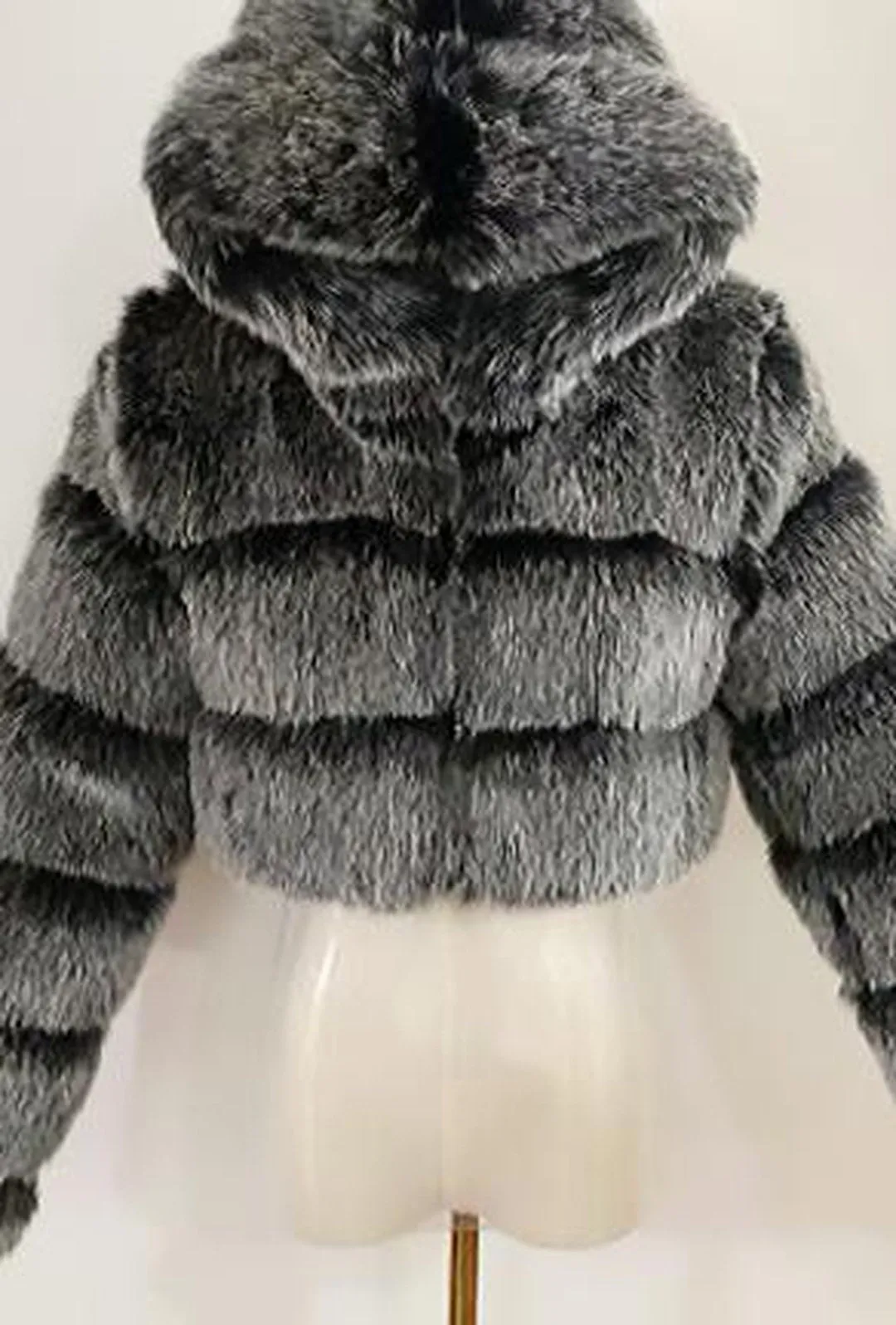 KAYLI - BELERO HOODED FUR JACKET