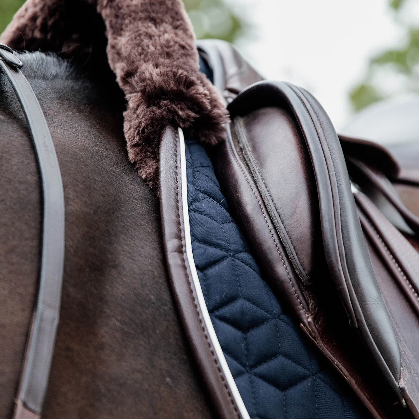 Kentucky Horsewear Skin Friendly Star Quilt Jumping Saddle Cloth - Navy