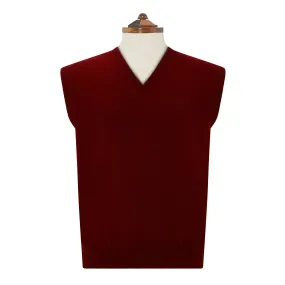 Kirton Burgundy Knitted Cashmere Vest