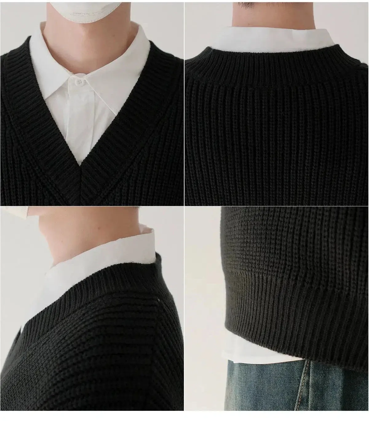 Knitted V-Neck Vest