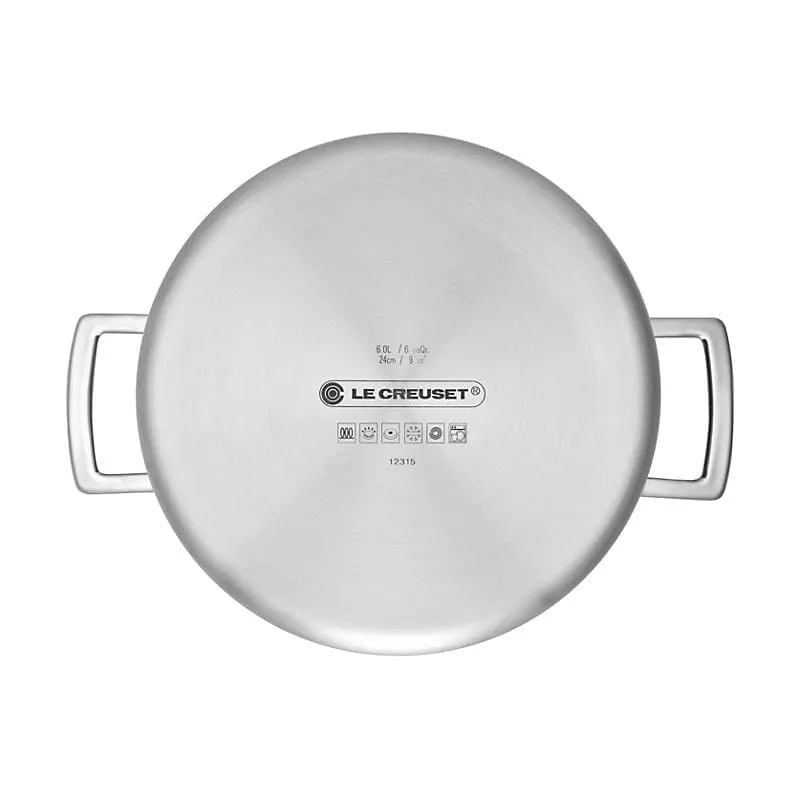 Le Creuset 3-ply Stainless Steel Deep Casserole