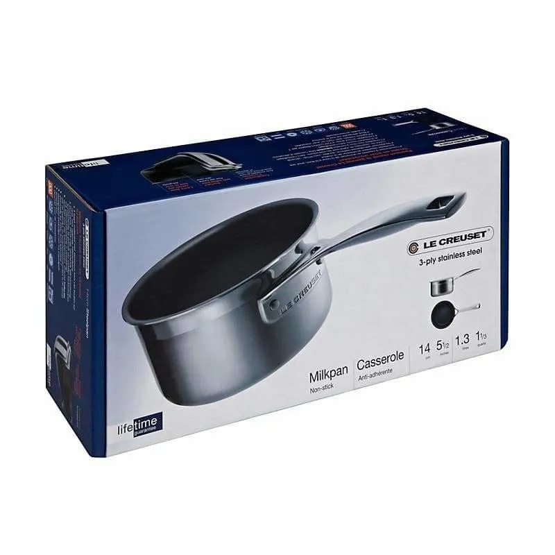 Le Creuset 3-ply Stainless Steel Non-Stick Milk Pan 14cm / 1.3L