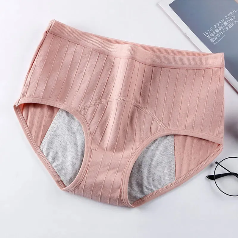 Leak Proof Menstrual Panties For Menstruation Cotton Physiological Pants Women Underwear Period Briefs Female High Waist Briefs