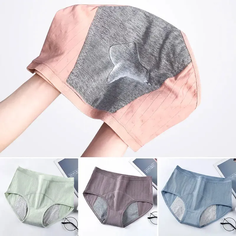 Leak Proof Menstrual Panties For Menstruation Cotton Physiological Pants Women Underwear Period Briefs Female High Waist Briefs