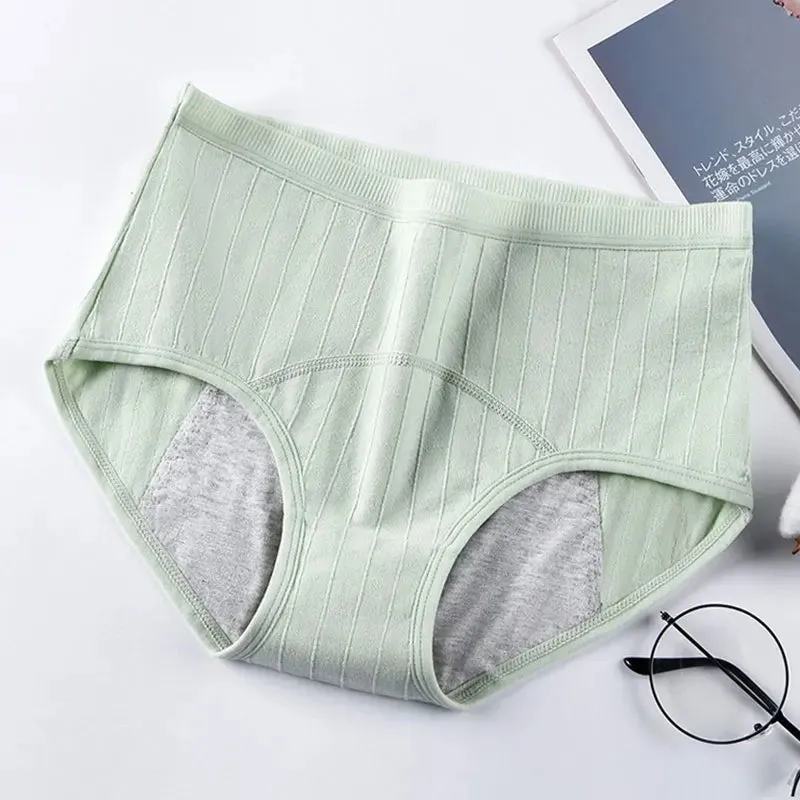 Leak Proof Menstrual Panties For Menstruation Cotton Physiological Pants Women Underwear Period Briefs Female High Waist Briefs