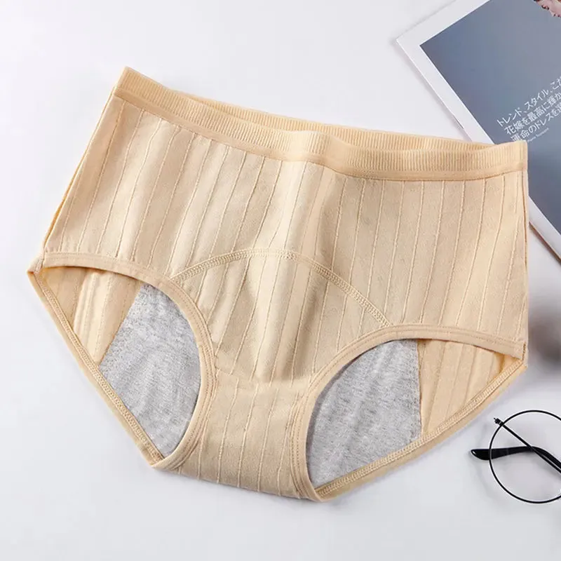 Leak Proof Menstrual Panties For Menstruation Cotton Physiological Pants Women Underwear Period Briefs Female High Waist Briefs