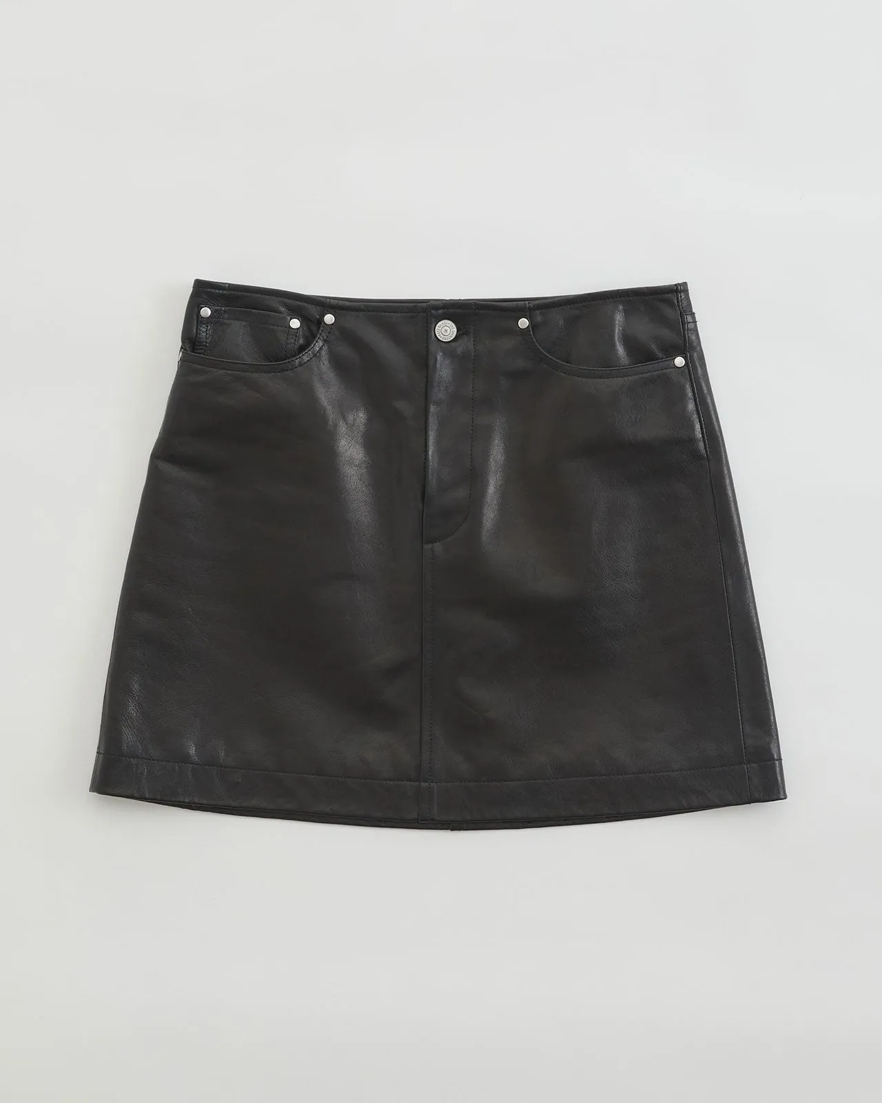 LEATHER MINI SKIRT