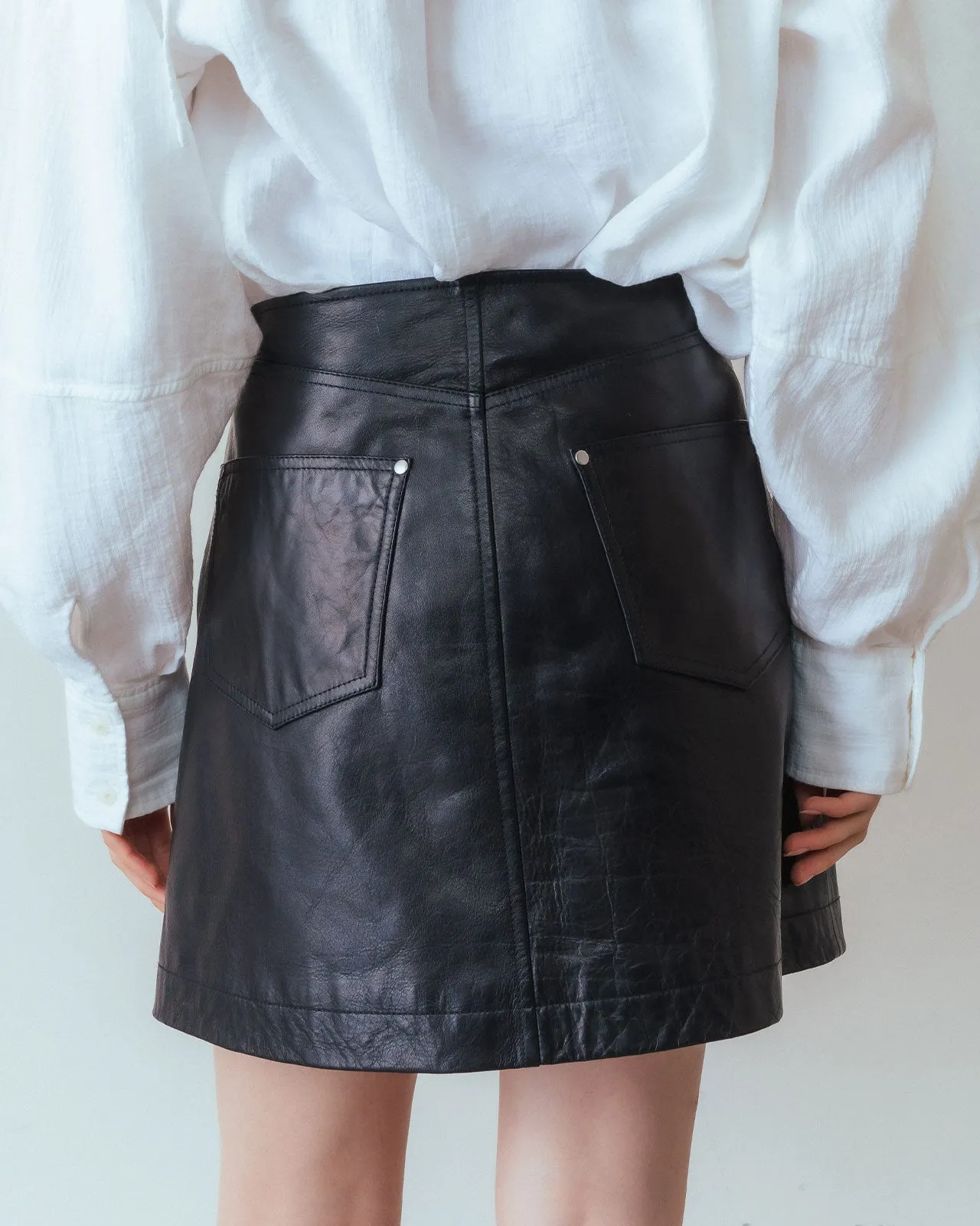 LEATHER MINI SKIRT