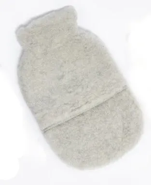 Light Grey Irish Wool Hot Water Bottle Cover