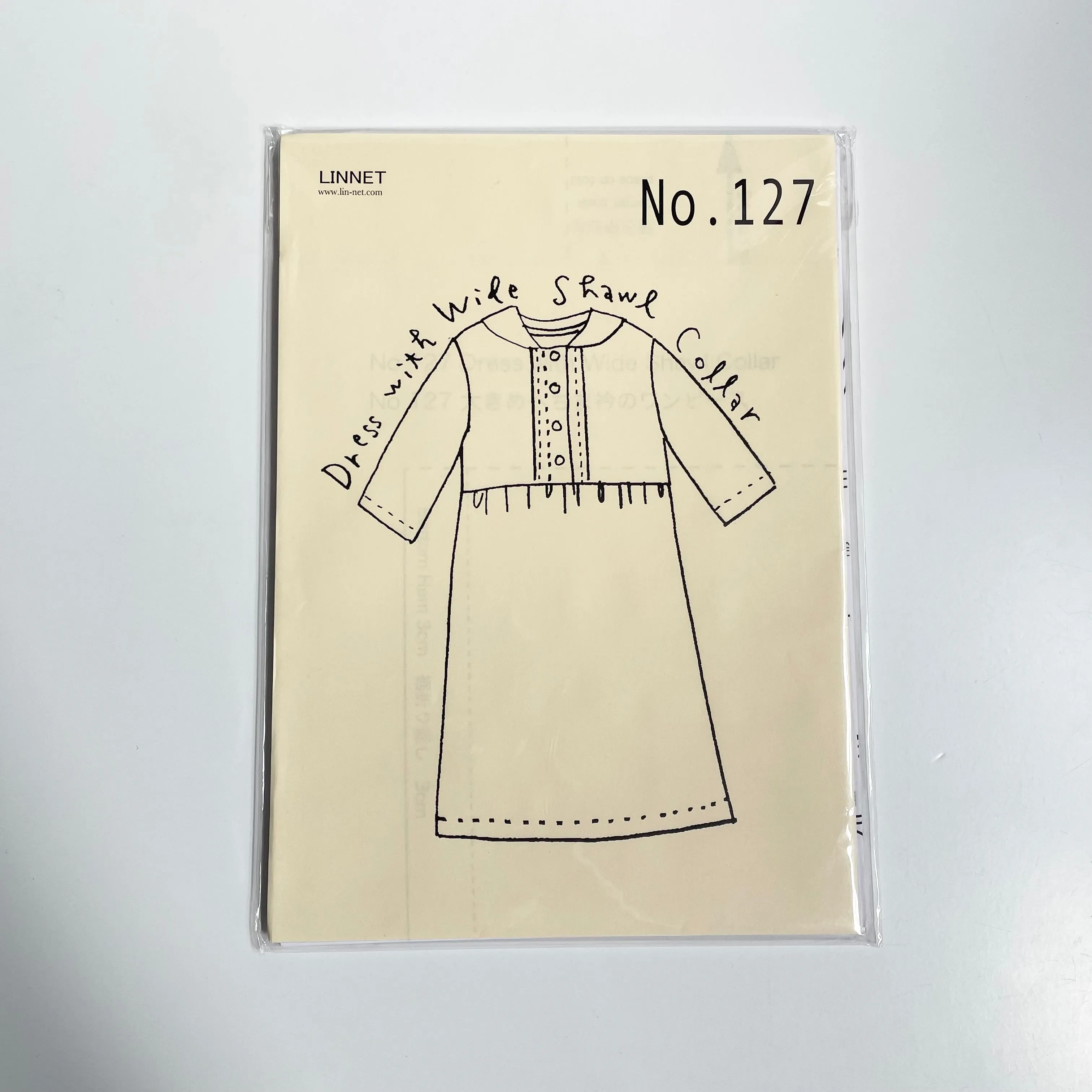 Linnet Pattern No. 127 : Dress with Wide Shawl Collar