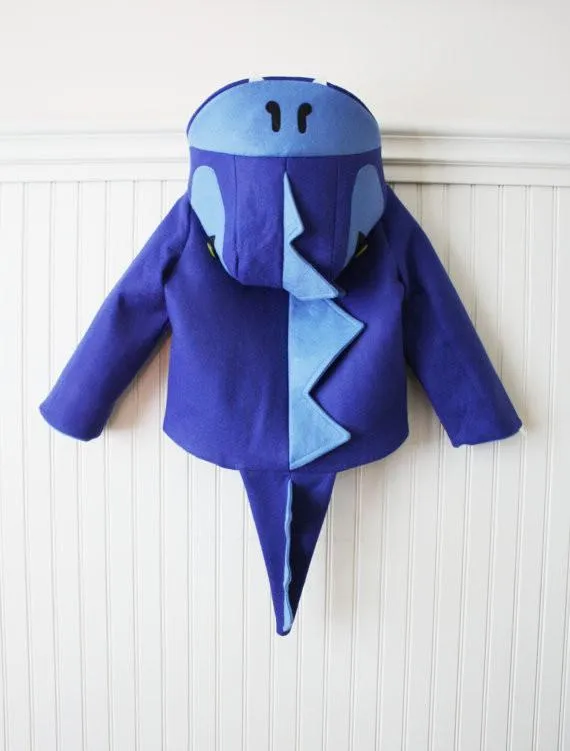 Littlegoodall Blithe Blue Dinosaur Coat