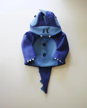 Littlegoodall Blithe Blue Dinosaur Coat