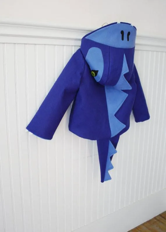 Littlegoodall Blithe Blue Dinosaur Coat