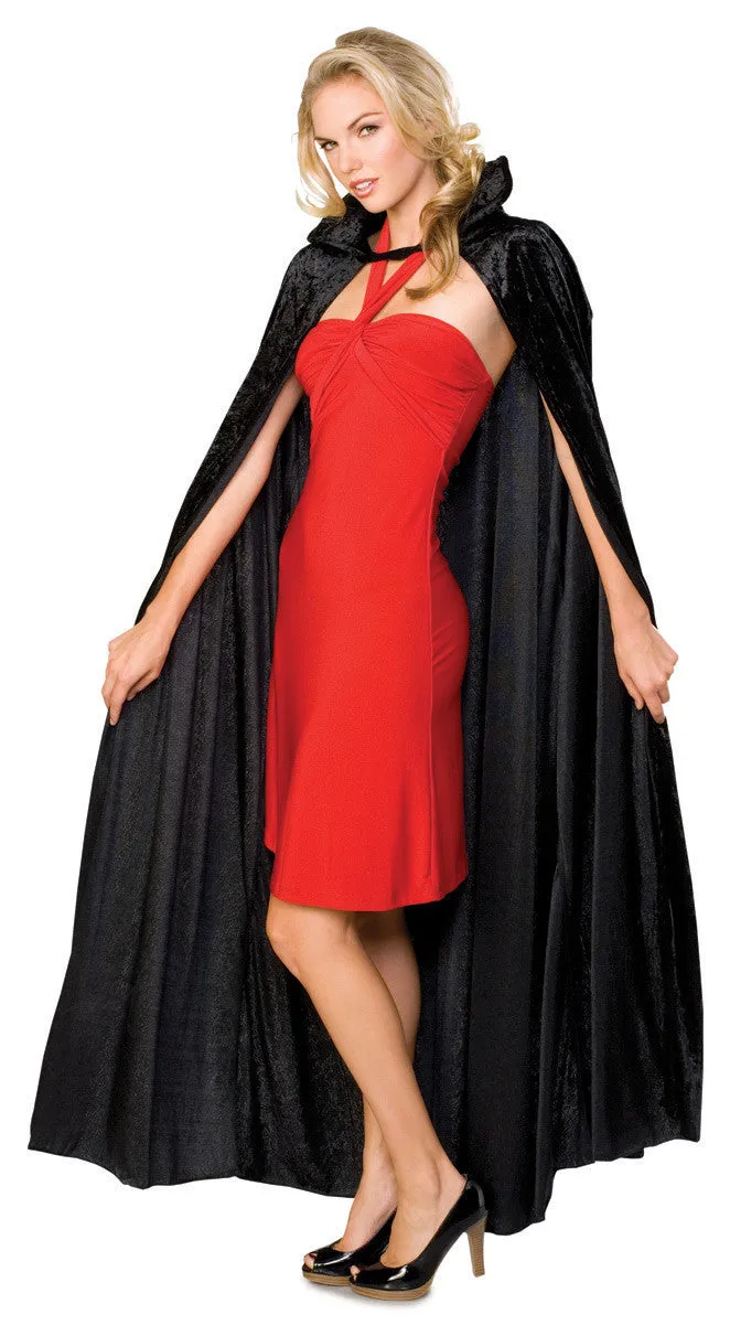 Long Crushed Velvet Cape