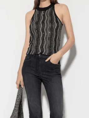 Luisa Cerano Knitted Top With Sparkle And Stripes 108550 5339 Col 001