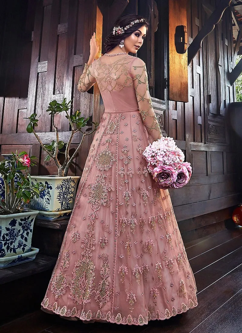 Mauve Purple Designer Jacket Style Anarkali