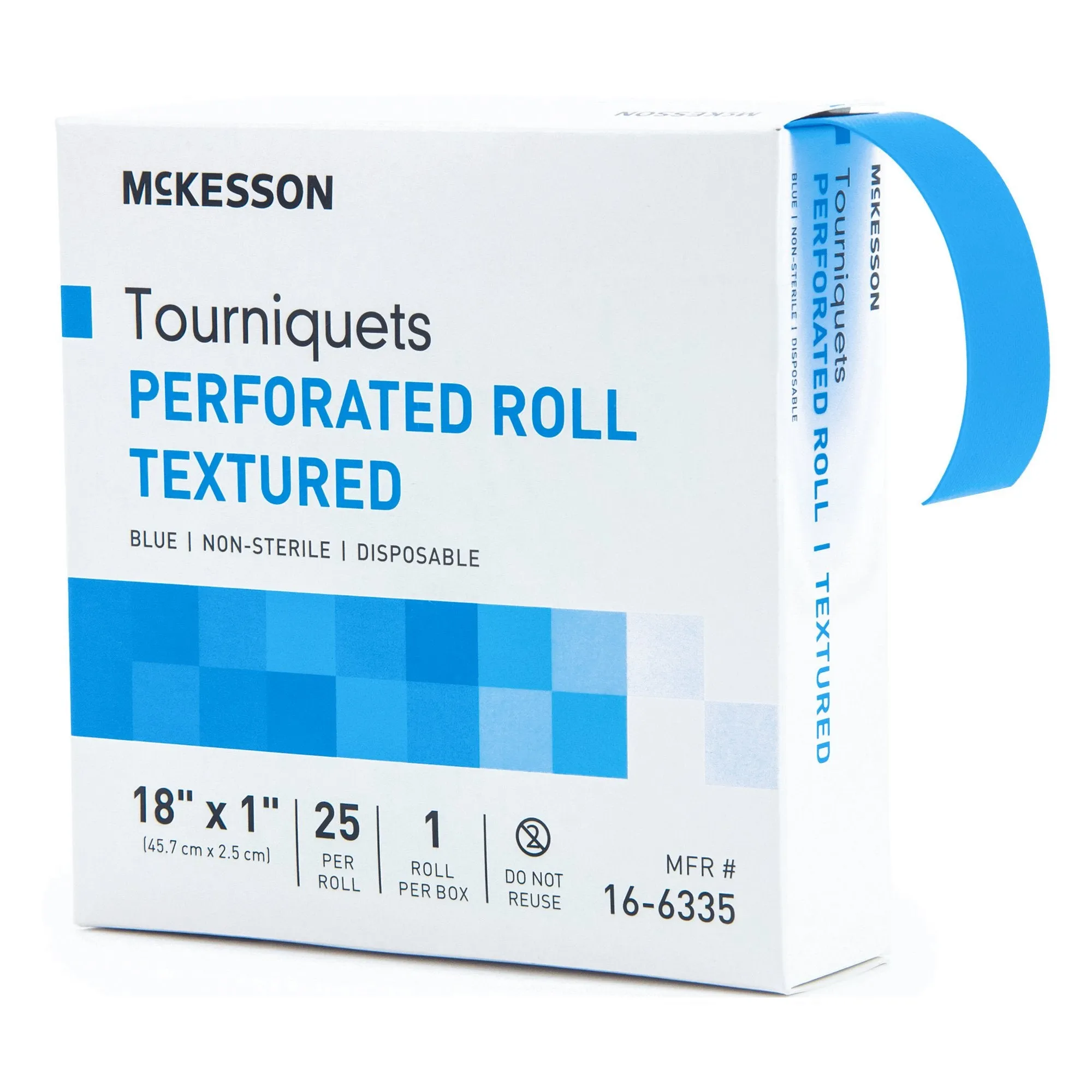 McKesson Tourniquet Band on Roll, 18 x 1 Inch, Blue