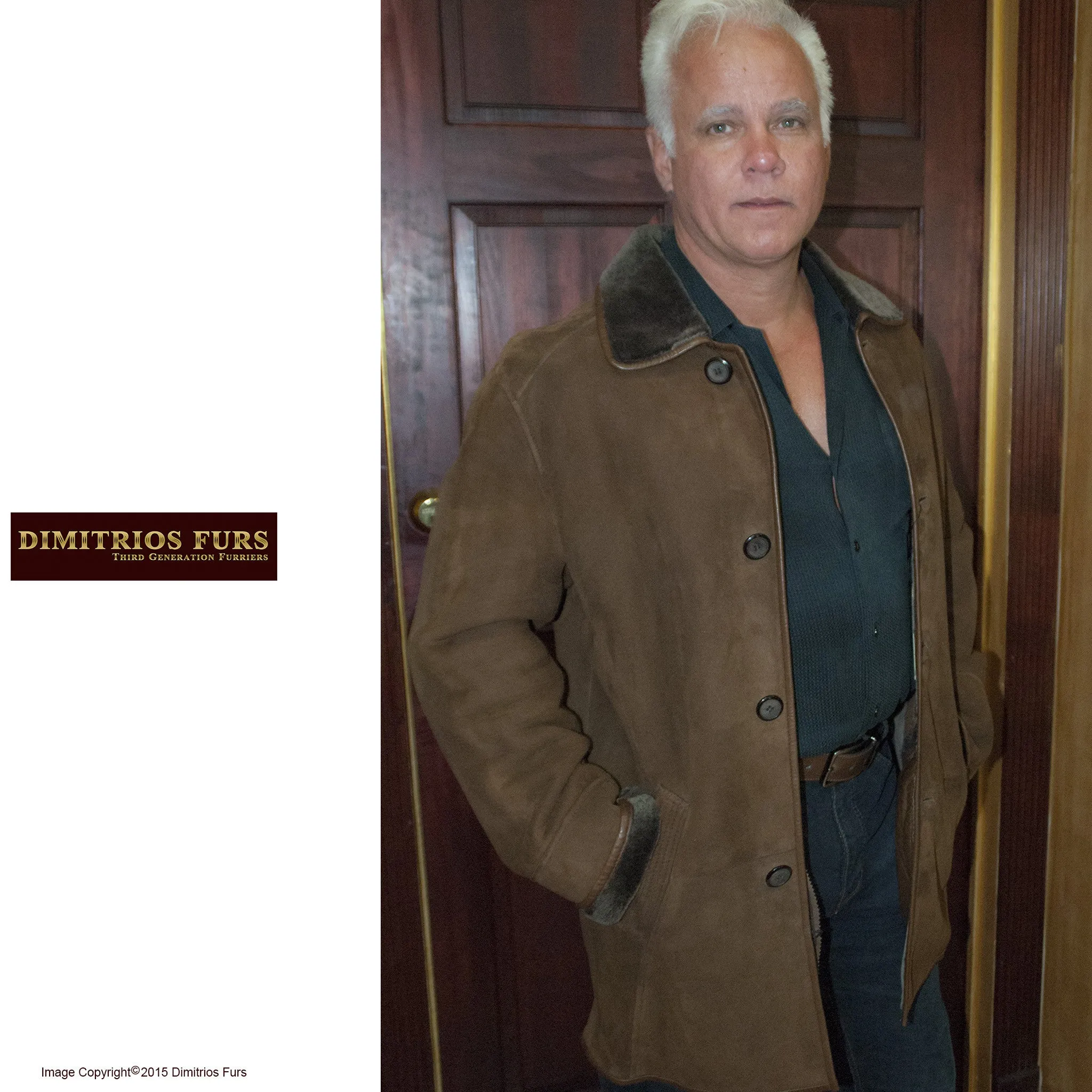 Men's Dark Brown Merino Shearling Jacket