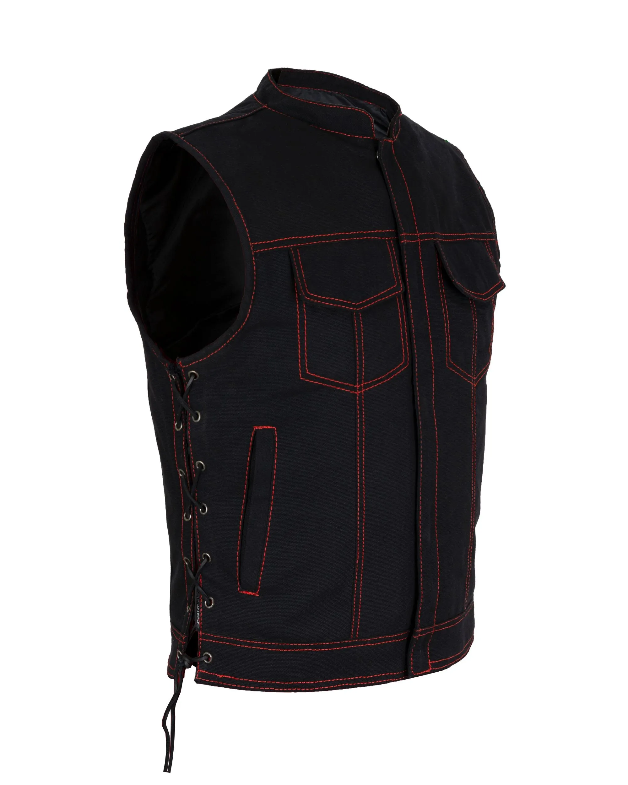 Men's Denim Gun Pocket Vest by Club Vest Red Thread